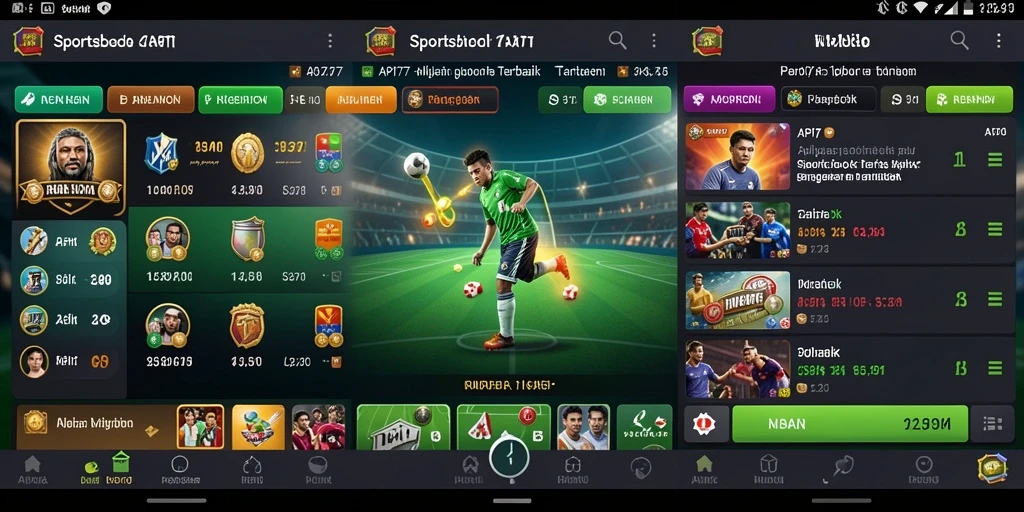 Tangkapan layar gameplay Sportsbook menunjukkan pengalaman betting yang seru.