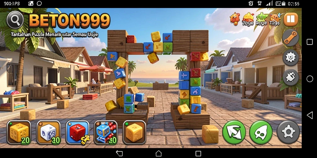 Tangkapan layar utama BETON999 menampilkan gameplay menarik dari permainan Puzzle.