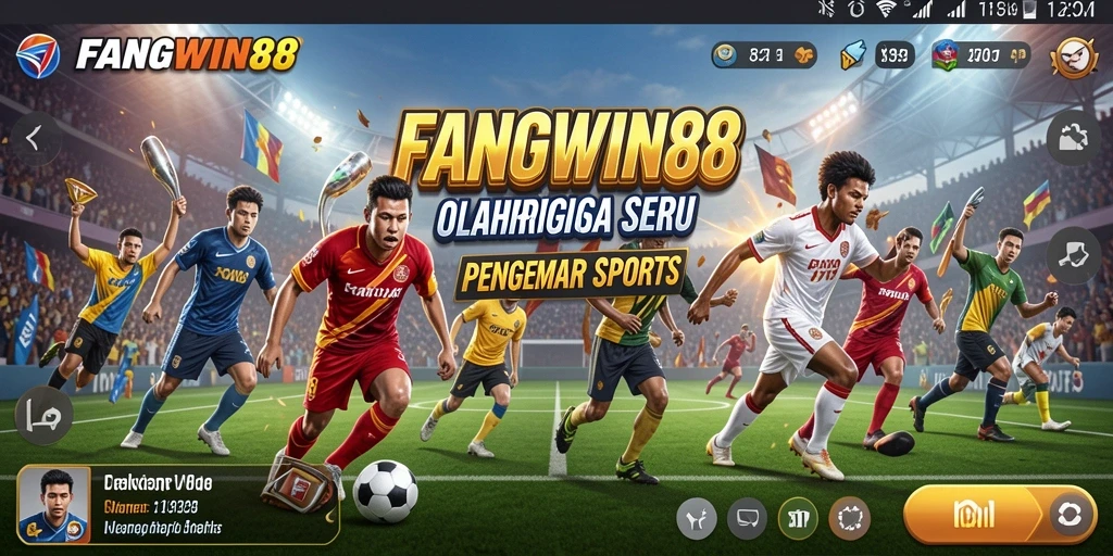 Screenshot utama FANGWIN88 menunjukkan aksi gameplay olahraga yang intens.
