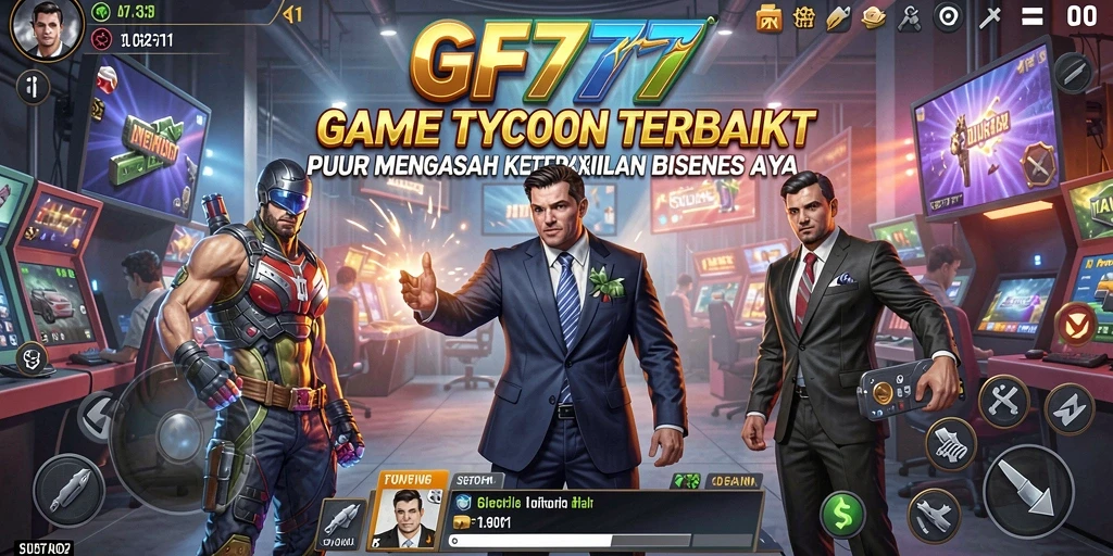 Screenshot gameplay GF777 menampilkan keseruan mengelola bisnis Tycoon.