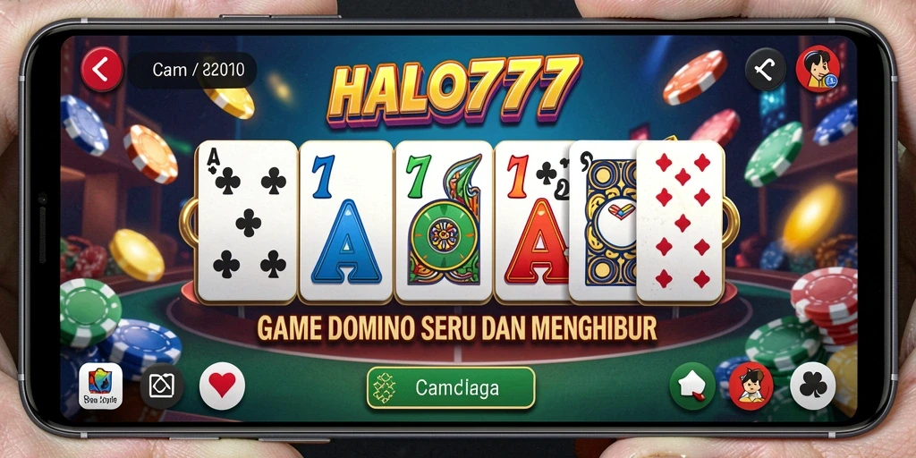 Tampilan gameplay seru dalam HALO777 di dunia Domino.