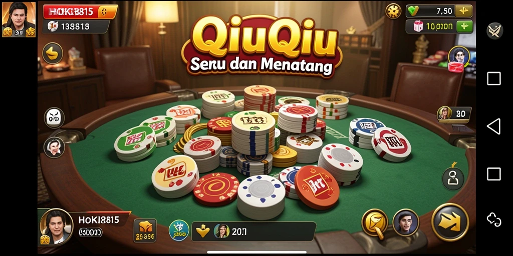 Tampilan gameplay seru HOKI8815 dengan aksi QiuQiu.