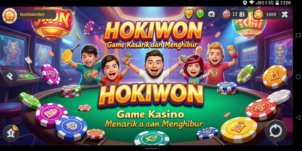 Screenshot HOKIWON menampilkan gameplay kasino yang mendebarkan dan interaktif.