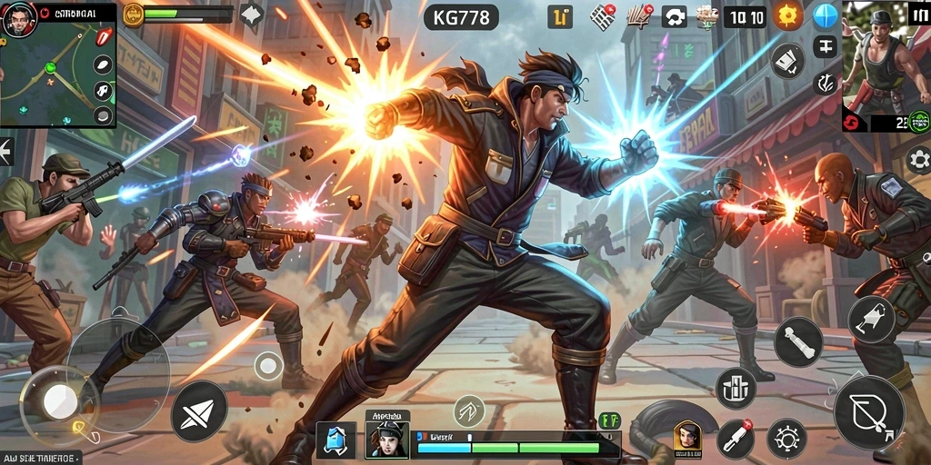 Gameplay seru dan mendebarkan dari KG778 dalam pertarungan aksi.