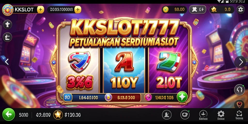 Screenshot KKSLOT777 menampilkan pemain dalam perjalanan petualangan slot yang mengasyikkan.