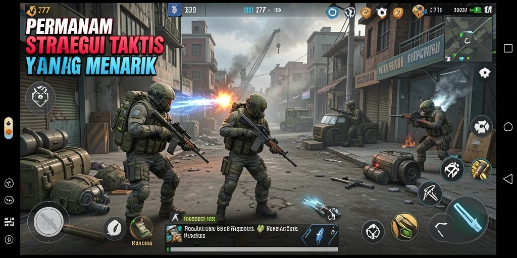 Tangkapan layar L777 menunjukkan intense gameplay strategi yang menarik.