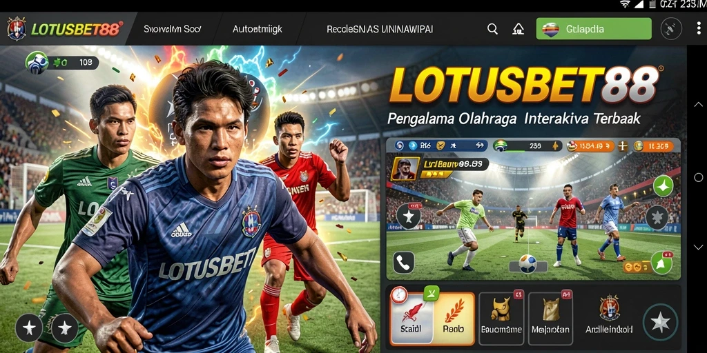 Tampilan gameplay LOTUSBET88 menampilkan pengalaman olahraga yang mendebarkan.