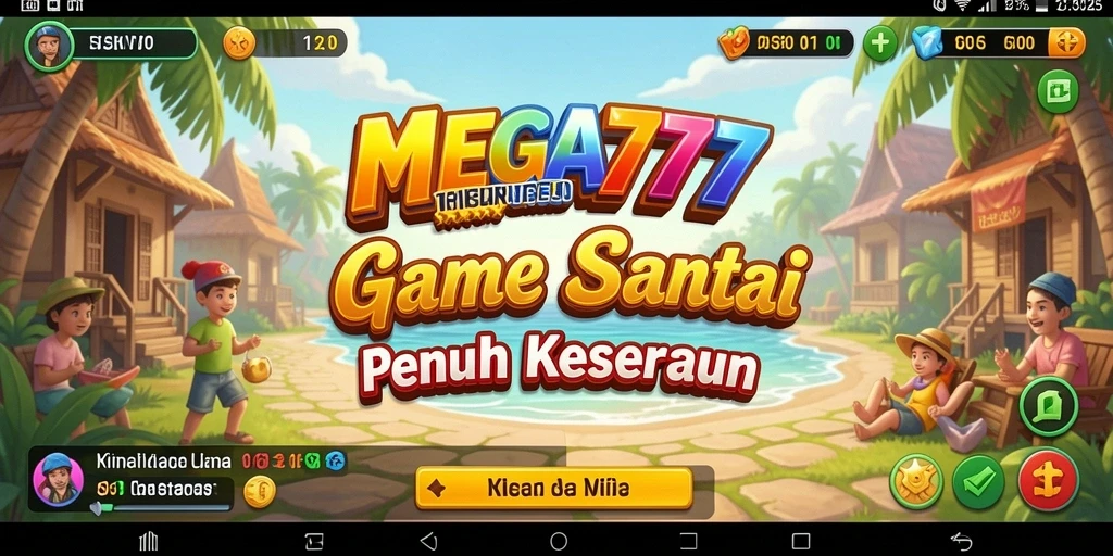 Tampilan utama MEGA777 menampilkan gameplay yang seru dan menyenangkan.