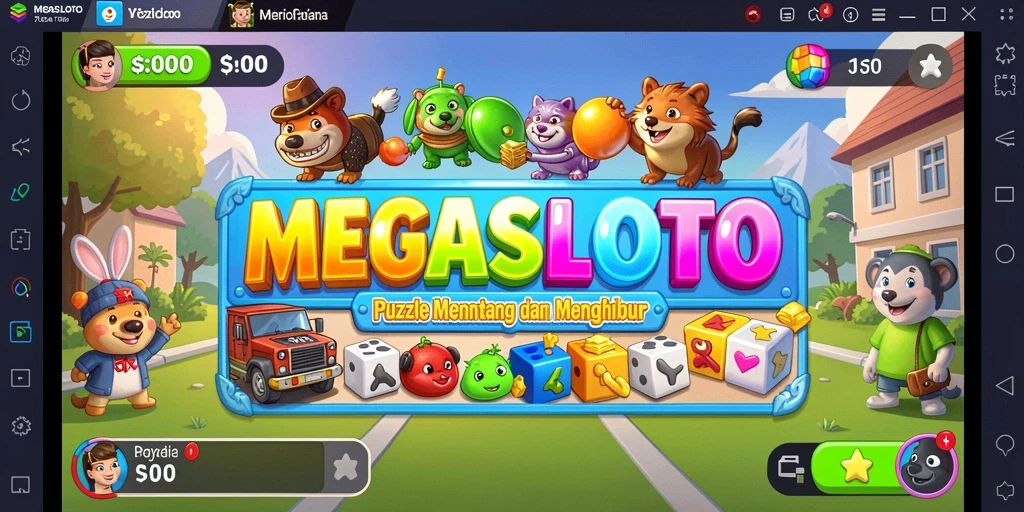 Tampilan gameplay menarik dari MEGASLOTO dengan teka-teki seru.