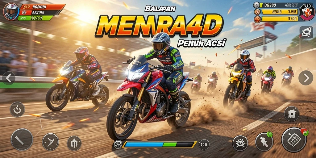 Tampilan luar biasa dari balapan motor seru di MENARA4D.
