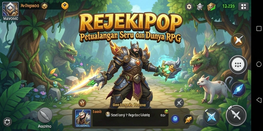 Tampilan gameplay seru dari REJEKIPOP yang memikat pemain RPG.