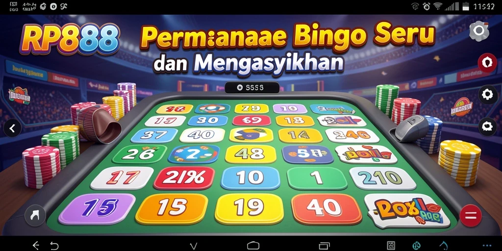Tampilan gameplay seru dari aplikasi Bingo RP888 yang menggembirakan.