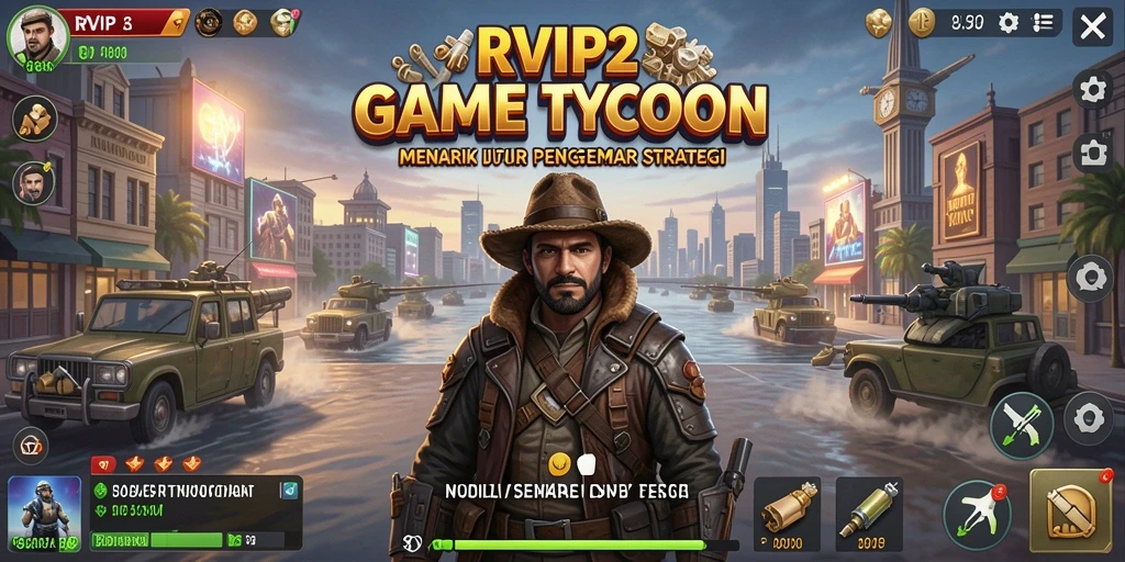 Tampilan gameplay RVIP2 yang menawan dalam dunia Tycoon.