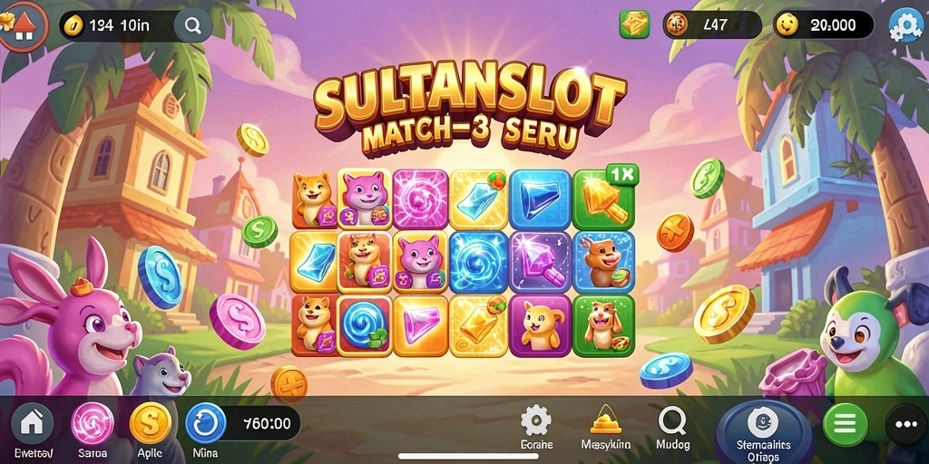 Tampilan gameplay SULTANSLOT yang penuh warna dan menarik.
