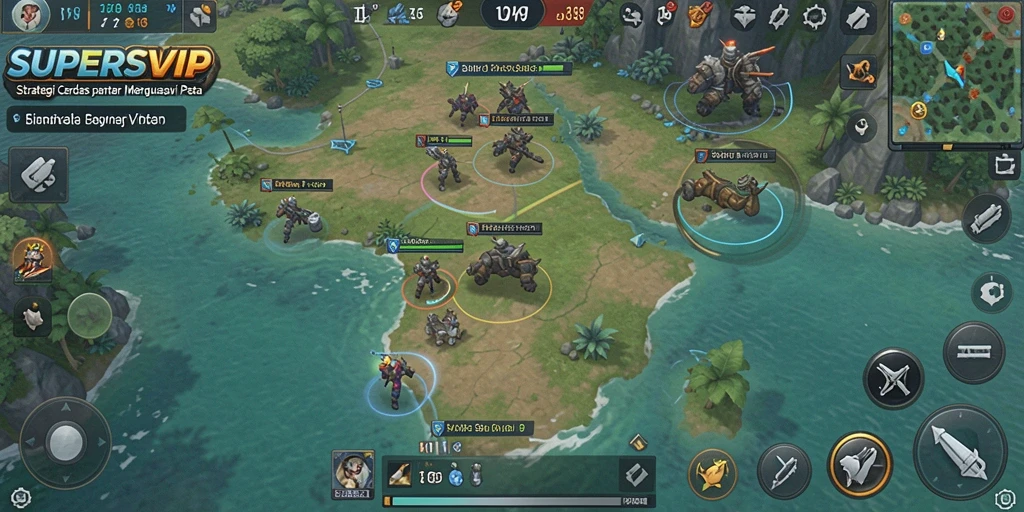 Tangkapan layar gameplay SUPERSVIP yang menampilkan momen strategis yang mendebarkan.