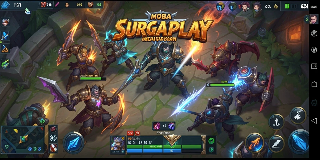 Tampilan seru aksi pertarungan dalam SURGAPLAY.