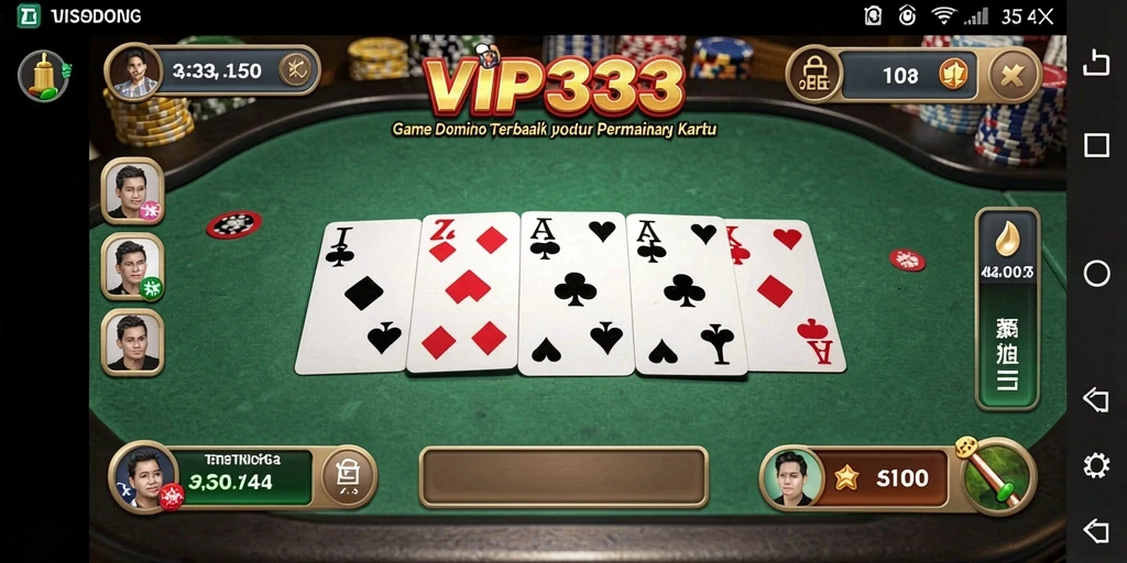 Tampilan menarik dari gameplay Domino di VIP333.
