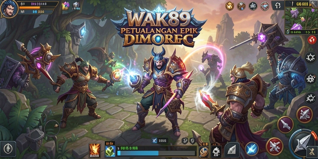 Tampilan gameplay seru dan epik dalam dunia MMORPG WAK89.